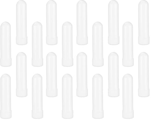 Leere Nasensonde 20 Stück Kunststoff Belüftungsröhrchen | Aromatherapie für Nase, Leicht zu Verstauen und Mitzunehmen, für Erwachsene, Weiß