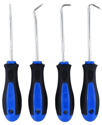 WheatThrive 4pcs Car Pick and Hook Tool Set, Hardened Steel O Ring Oil Seal Gasket Remover for Engineers and Technicians, 150mm