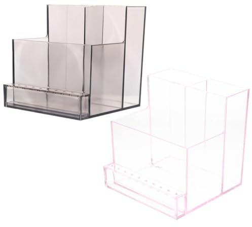 GOOHOCHY Nagelbohrer Aufsatz Organizer 2Pcs Aufbewahrungsbox für Nagellackiermaschinen aus PP, geeignet für Nail Art Zubehör im Heim und Salonbereich