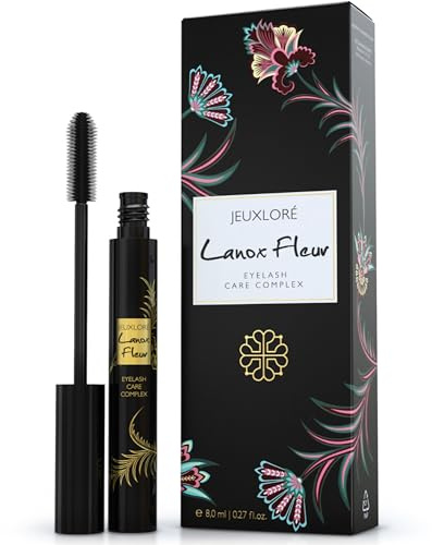 JEUXLORÉ - Lanox Fleur Eyelash Care Complex - Wimpernpflege Stift als Wimpernserum Ergänzung - mit Rizinus Öl & Vitamin E für schöne gesunde Wimpern und Augenbrauen - 8 ml