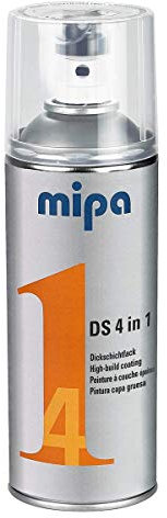 Mipa Dickschicht Acryl-Lacksprays DS 4in1 - Grundierung Spray - Korrosionsschutz Spray - Rostschutzgrundierung Spray (RAL 9005 - Tiefschwarz)