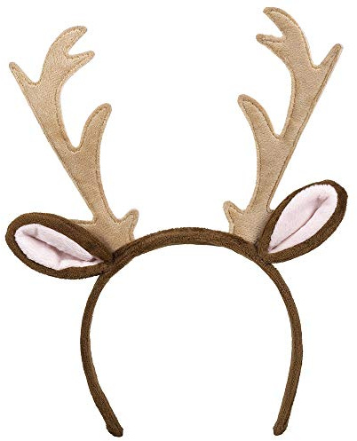 Boland 13442 – pannband renar, tiara med öron och horn, rådjur, hjort, huvudbonad, jul, kostym, karneval, temafest