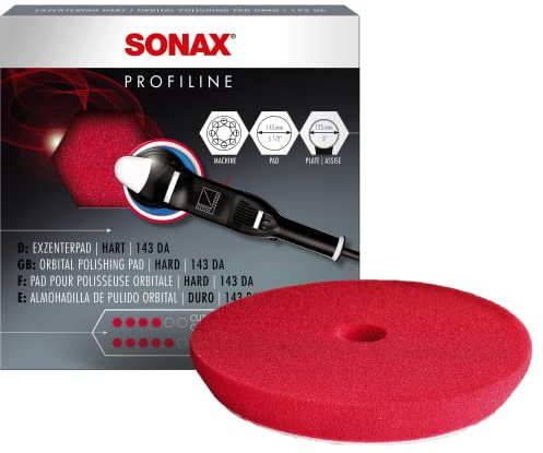 SONAX ExzenterPad hart 143 (1 Stück) Polierscheibe zum maschinellen Polieren von verkratzten & verwitterten Lacken durch Exzenterpoliermaschinen, Art-Nr. 04944000