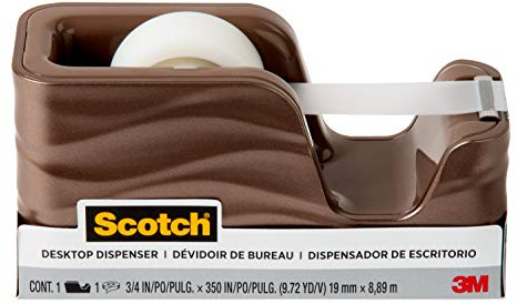 Scotch Brand Wave Tape Dispenser, Great for Gift Wrapping, Includes 3/4 in x 350 in Tape Roll (C20-WAVE-MB)