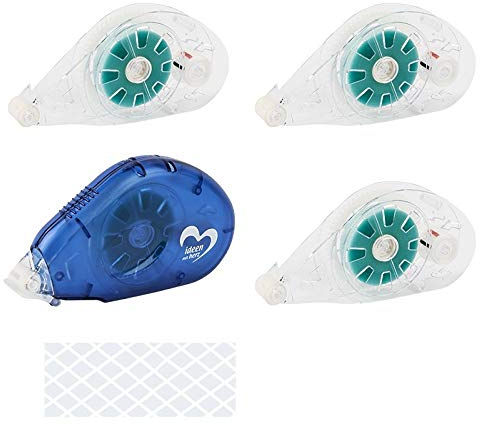 Ideen mit Herz Klebe-Waben-Abroller | Bastel-Hilfe für filigrane Arbeiten | DIY | Büro | saubere Klebe-Ergebnisse | Doppelseitig klebend | 8 mm x 20 m (Starter-Set)