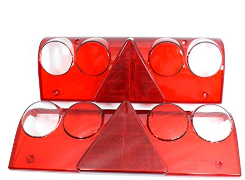 Easy Link 2x Lichtscheibe für LKW Anhánger Auflieger Kompatibel mit Schmitz Cargobull Europoint 2 Ersatzglas Rücklichtglas Rückleuchtenglas Ersatzgläser E-Mark