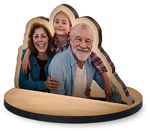 schenkYOU Wunderwood Aufsteller - Dein Foto auf einer Fotofigur - Einzigartige Fotogeschenke zu Weihnachten - Deine Wunderwood Statue (11 x 13 cm)