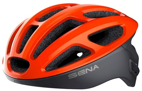 Sena R1 der Smarte Fahrradhelm (Electric Tangerine, M)