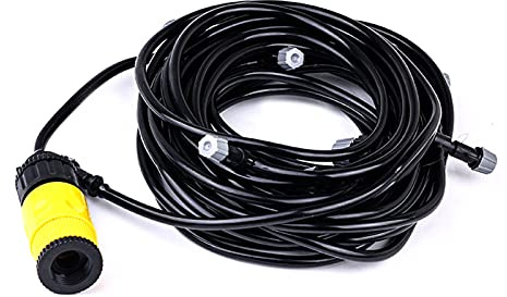 Tuyau de pulvérisation micro de brumisation 1/2 10 m Kits de brouillard d'eau Arrosage de jardin Atomiseur d'irrigation Système de refroidissement par brumisation extérieur pour le mouillage et le d