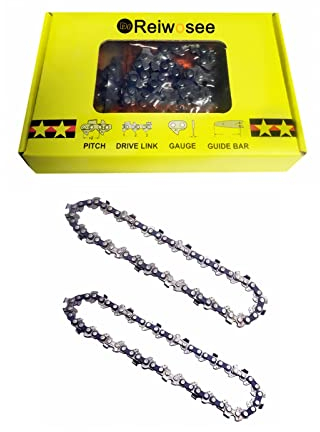 Reiwosee 2 catene per motosega da 4 pollici Mini Handheld ricaricabile 1/4, spessore del pignone1,1 mm, 28 TG, Lunghezza piastra guida 13CM, per lavorazione del legno (1/4 4 28DL)