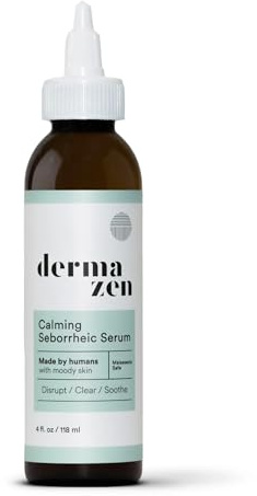 Dermazen Calming Seborrheic Serum for Flaky, Itchy Skin | Steroid-Free, Dermatologist-Tested | Visibly Reduces Flaking & Soothes Itch | Malassezia-Safe | Scalp, Face & Body | 4 fl oz