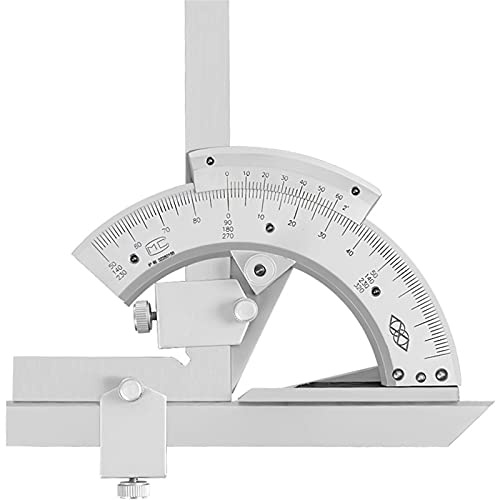 WJJ Righello Angolo Righello in Acciaio Inox Vernier Calibro Universale Angolo Angolo di energia Universale ad Alta precisione Angolo di precisione Righello
