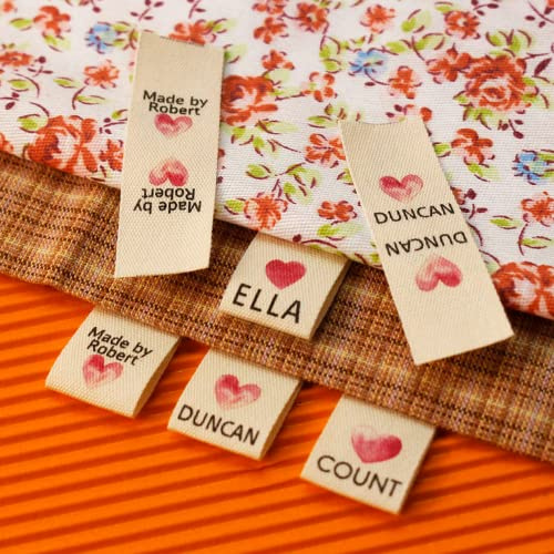 Personalised Name Labels for Clothes & School Uniforms - Sew In & Sew On - 100PCS