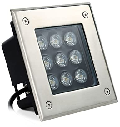 KEKSIS LED Lámpara Empotrable En El Suelo Jardin Luz Subterránea Impermeable IP65 Empotrado Iluminación Del Paisaje para Terraza De Camino Suelos Cubierta Foco, AC85-265V (Color : Blue, Size : 48W)