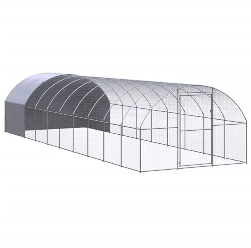ZEYUAN Outdoor-Hühnerstall, Kaninchenstall, Legenester Für Hühner, Hühnerhaus, 3x10x2 m Verzinkter Stahl