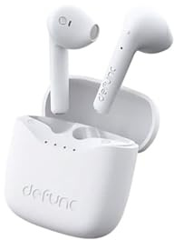 Defunc True Lite Weiß - Drahtloser Bluetooth 5.3 Hi-Fi Stereo Sound Kopfhörer, Touch Control, Integrierte Mikrofone, 20 Stunden Wiedergabezeit, USB-C Charge, für iOS und Android Telefon