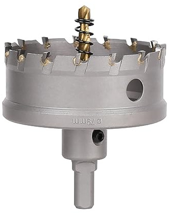 Vearter 79mm Scie Cloche en Métal, Carbure Tungstène Coupeur TCT Trou avec Foret de Centrage, pour Acier Inoxydable, Alliage, Cuivre, Fer, Plastique, Fibre de Verre