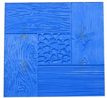 Moldes Hormigon Impreso Esteras Concretas del Sello de La Textura de Madera y de Piedra, Estampado de Poliuretano Sin Costuras para Patio/ Sendero del Jardín, Estera de Piel Texturizada de Cemento con