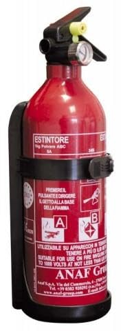 Generico Estintore a Polvere 1 kg. Manometro Auto Barca Moto Camper Roulotte Casa