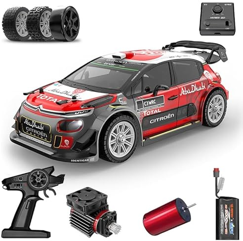 ManHaBough MJX 14303 Citroen C3 WRC 4X4 RTR Bürstenlose Fernbedienungs Auto 2.4G RTR Schnelle 1/14 RC Autos für Erwachsene, Max. 45km/h Hobby Elektro RC Car