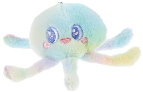 Alasum Schlüsselanhänger Aus Plüsch Form Eines Oktopus Weiches Material Passend Für Autoschlüssel Als Geschenk Für Frauen Dekoratives Accessoire Für Taschen Und Heimdekoration