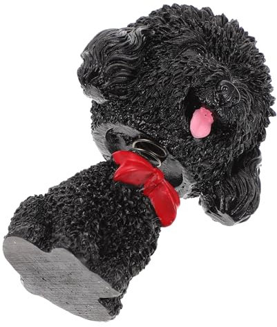 MUSISALY Hundestatue Aus Kunstharz Mit Schüttelndem Kopf Schöne Konturen Und Linien Für Wohnzimmer Und Küche Als Dekoration Für Fensterbank Und Bücherregal Umweltfreundliches Material