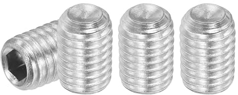 PATIKIL 20 Stück Madenschraube M8 x 12mm, 304 Edelstahl Madenschrauben Set für Türklinken Halterung Möbel Lampen Wasserhahn Reparaturen, Silber Innensechskant Gewindestifte Schrauben Set