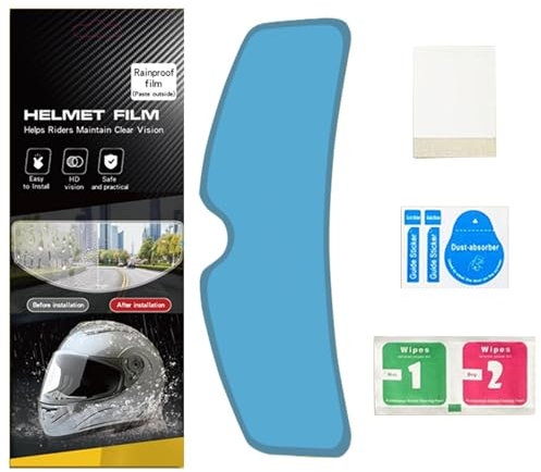 Pellicola Antiappannamento Per Casco, Pellicola Colorata Visiera Casco Moto, Pellicola Antipioggia Casco, Adesivi Trasparenti Con Inserto Antiappannamento Lente Visiera, Adesivo Lente Casco Resistente
