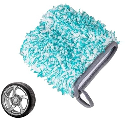 Car Wash Mitt Glove,Microfibre Gloves Microfiber Cleaning Mitts Car Detailing Washing Care Mitt Drying Dusting Polishing Accessories Scrub Pads Polish Durable Plush Towel,for Wheels Maintain Autocare