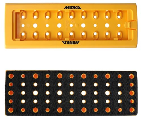 Mirka Schleifteller DecoSander 80x230mm Klett Stabschleifer Pads | Mirka Schleifpad mit Klett für DecoSander Stabschleifer ideal für glatte Oberflächen Trockenbau Detailarbeiten