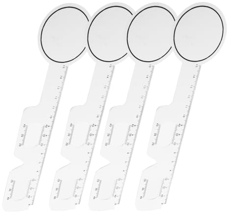 GANAZONO 4pcs Pupillary Distance Ruler Set for Optometrists Plastic Pupil Distance Meter Eye Care Tool for Eyeglasses Measurement and Optical Pupillary Marking