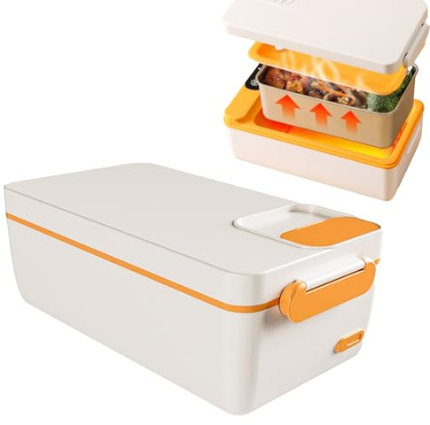 Boîte à Lunch chauffante électrique, 40 W, Acier Inoxydable 304 de qualité Alimentaire, très Grande capacité de 1 L, 6 Heures de rétention d