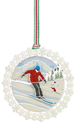 Newbridge Silverware LW902 'On the Piste' Ski Scene Christmas Tree Decoration