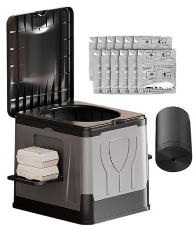 Portable Toilets | Outdoor Tall Toilets with Lid - Lightweight Seat Foldable Potty for Rv Travel Home Hiking Outdoor Camping Beach Car Tent