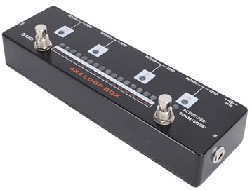 Luocute Gitarreffektpedal, Bypass Gitarreffektslingor Switcher Pedal Channel Switcher Box, 16 Programmerbara Förinställningar LED Display Bank Switch True Bypass Effecting Loops