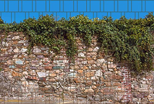 zaun|zu Kreta - Bedruckter Sichtschutzstreifen für den Doppelstabmattenzaun | moderner Motivdruck | Garten-Deko | Sichtschutz Rolle | Vlies | Windschutz 2,5m x 1,8m