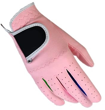 YUSUZH 2 par golfhandskar i svettabsorberande tyg, halkfria, mjuka och andningsbara, sport för pojkar och flickor för vänster och höger hand (bläck, storlek 15)