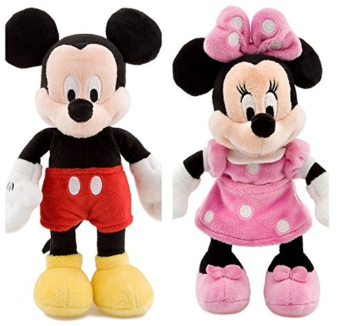 Disney MINNIE MOUSE and MICKEY MOUSE Mini Bean Bag Soft Toy Set 20cm