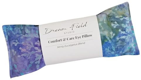 Handmade Mint Eye Pillow – Natural Flax Seed Aromatherapy Mask with Eucalyptus & Peppermint – Hot or Cold Comfort – Relaxation & Self-Care Gift – Small Batch USA Made - Rainbow Batik