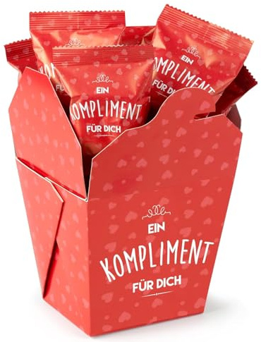 Glückskekse Kompliment für Dich 9er Box Glückskekse Muttertag Komplimente Danke Geschenk Geburtstag Kollegen Alltagshelden Fortune Cookies vegan & in Deutschland mit Liebe gebacken
