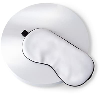 Sleep&Glow Seiden Schlafmaske - 100% natürliche 19-mm-Maulbeerseide der Klasse 6A - Füllung: 100% hochwertige Naturseide- Blendet das Licht vollständig aus - Einstellbares Band
