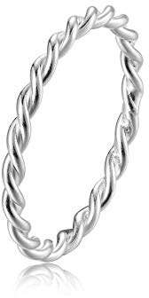 Anillo SILBERTALE para mujer, hombre, plata 925 para nudillos para mujer, banda fina, cuerda, apilable, índice meñique, dedo medio, anillo para pulgar, ajuste cómodo