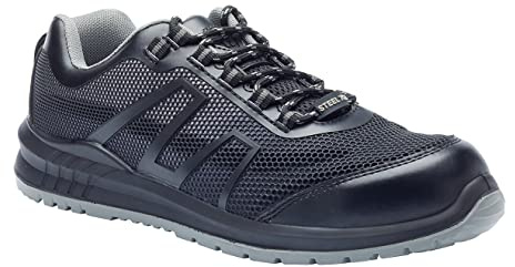 Blackrock Wilson Safety Trainers, for Men and Women, Steel Toe Cap Trainers, Steel Midsole, Lightweight Work Boots, Safety Shoes, Black Work and Utility Footwear - Size 9
