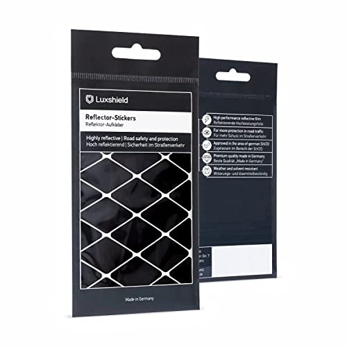 Luxshield Reflektoren Sticker Set - Rauten - für Fahrrad Roller Kinderwagen - Reflektoren Fahrrad - Reflektoren Kinder