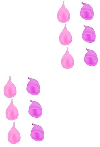 Healeved 12 Stück Hygiene-Periodenbecher Feminine Tampon-Alternativen Bequeme Miss Purple Tante Silikagel-Damen-Silikonbecher