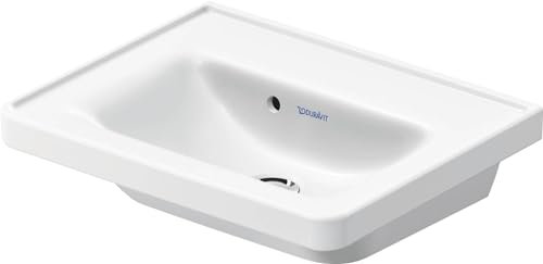 Duravit D-Neo lave-mains pour meubles sans trop-plein, sans trou pour robinet, 500x400mm,074250, Coloris: Blanc avec Wondergliss