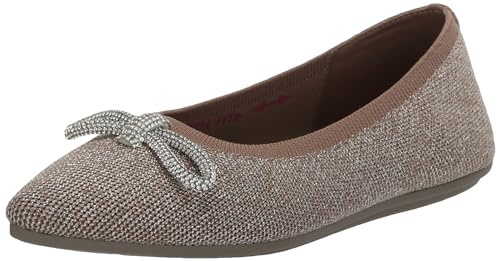 Skechers Cleo Point-Glizty Haze, Zapatos Tipo Ballet Mujer, Moca, 37 EU