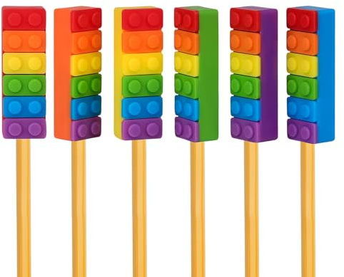 ANSUG Lot de 6 Embout Stylo à Mordiller Embout Crayon à Machouiller Anti Stress Embout Stylo a Macher