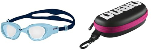 ARENA The One Junior Anti-Fog Schwimmbrille & Swim Brillenetui, Brillenetui Hardcase, Brillenetui Hartschale, Schwarz