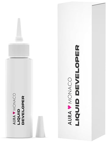 AURA Monaco | Liquid Developer 3 % – Entwickler für Airbrush Brows Hybridfarben – Optimales 1:1 Mischverhältnis, Für professionelle Ergebnisse – 80 ml